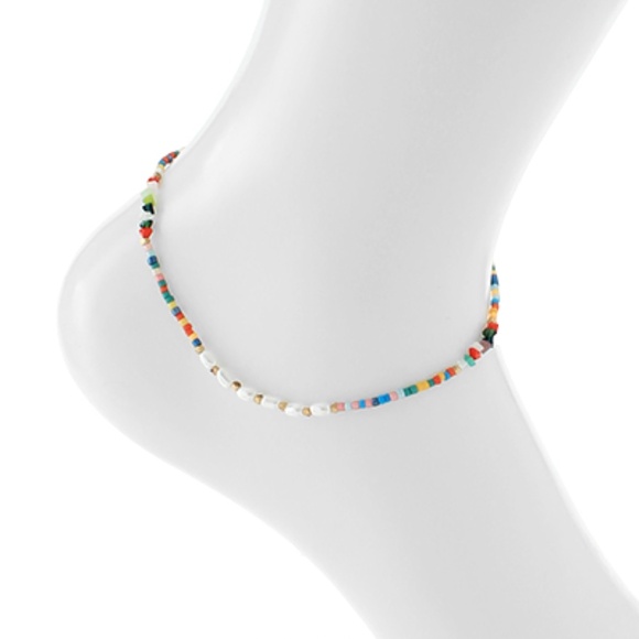 Pearl & Seed Bead Anklet - Picture 1 of 1